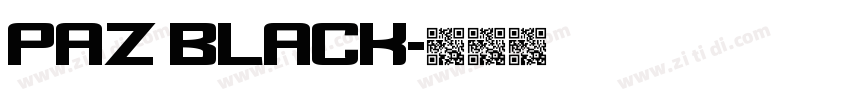 Paz Black字体转换